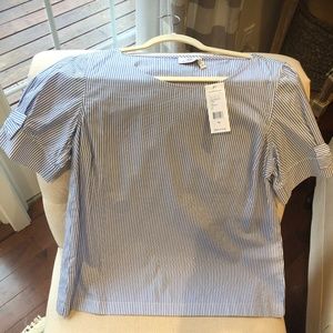 NWT Vineyard Vines Blue Stripe Short sleeve Blouse
